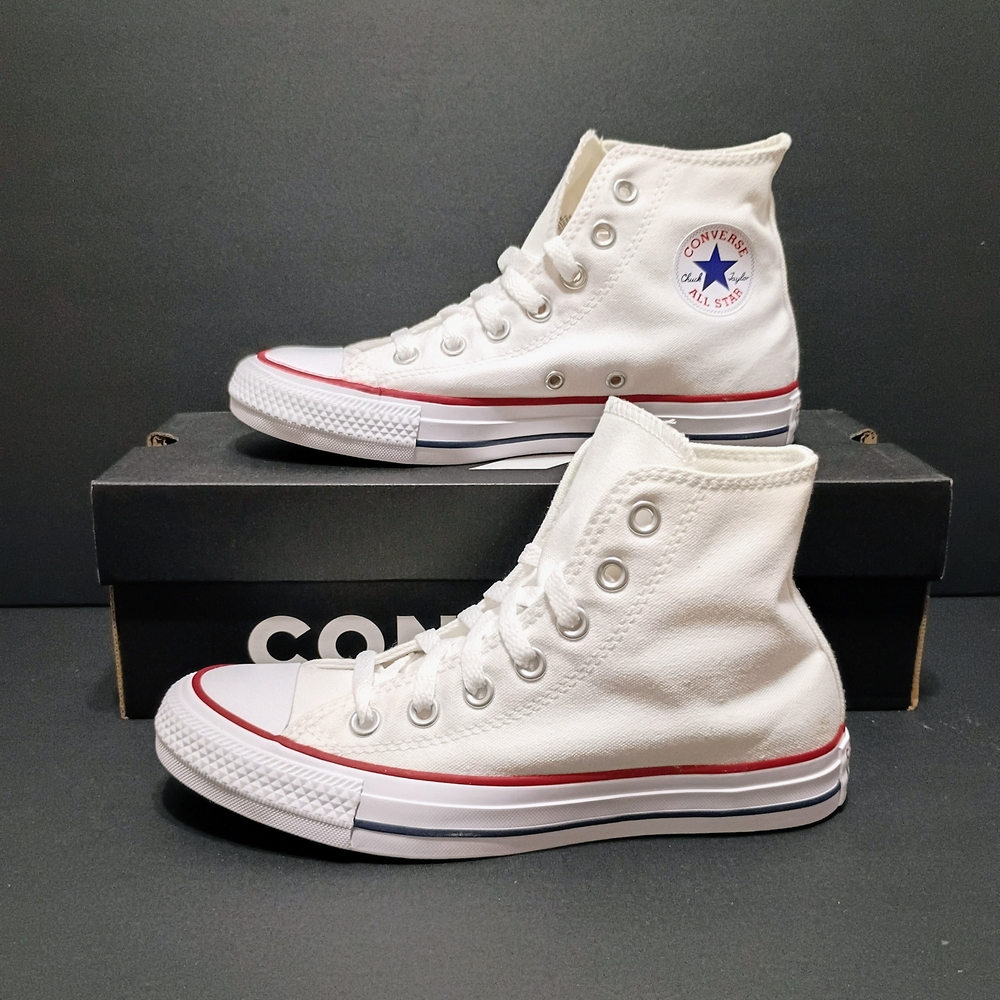 Converse Hightop Chuck Taylor All Star Unisex Optical White Sneakers - Picture 2 of 8